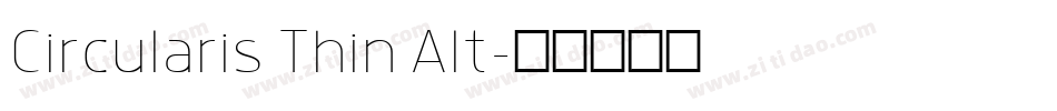 Circularis Thin Alt字体转换